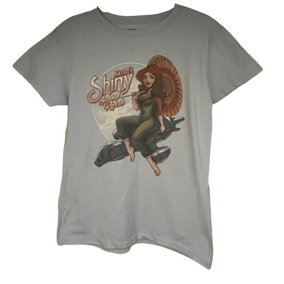 TeeFury Blue Graphic Junior T-Shirt 3XL Stretch Kaylees Shiny Spacecraft Repair - Picture 1 of 3